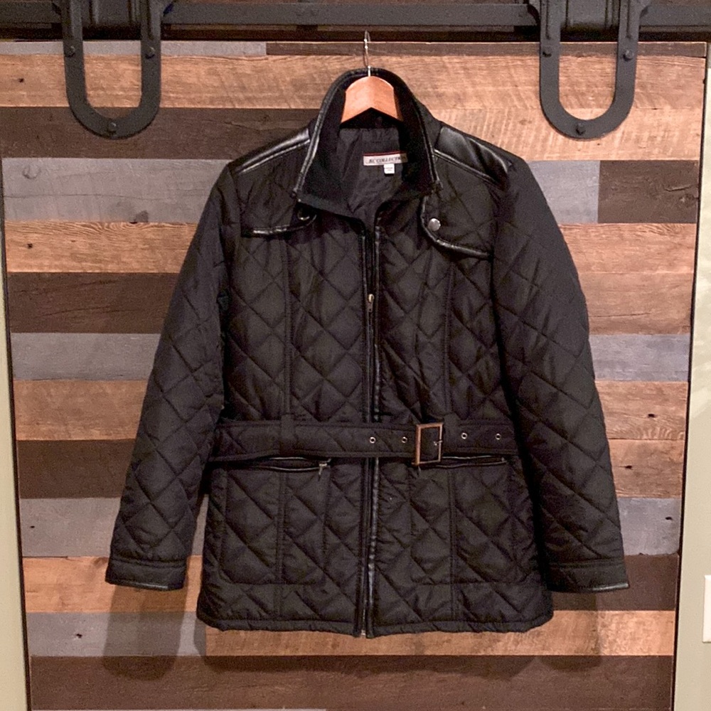 Quilted jacket with belt, Kenneth Cole, Large
